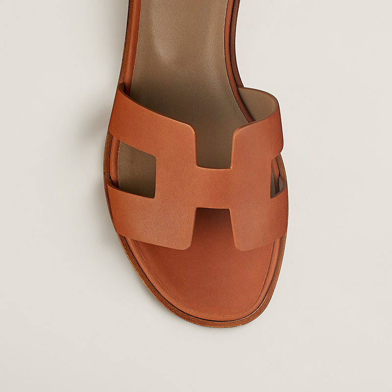 Hermes 2025 sandals tan